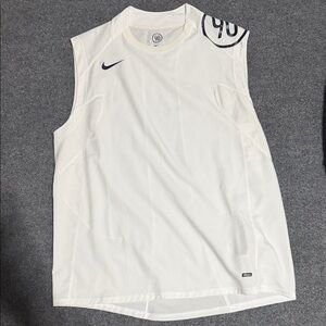 Nike White Sleeveless Athletic Shirt, soccer